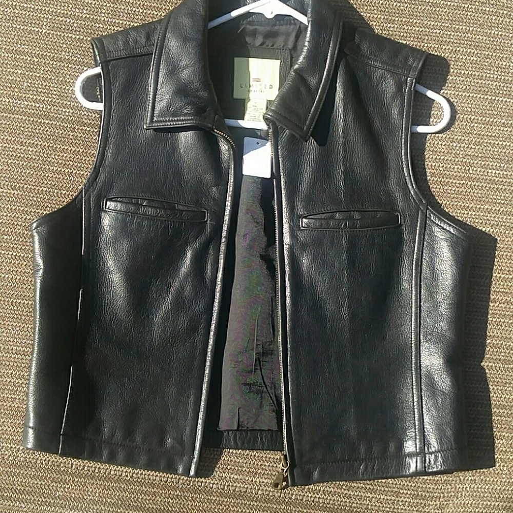Express Leather Moto Vest